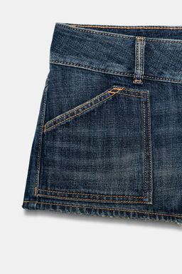 TRF MINI DENIM SHORTS WITH POCKETS - Zara фото 8