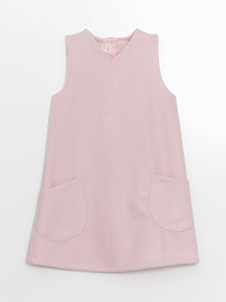 V Yaka Basic K?z ?ocuk Elbise