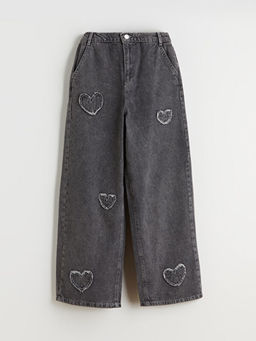 Wideleg K?z ?ocuk Jean Pantolon