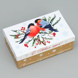 Набор новогодних подарочных коробок 15 в 1 С Новым годом!, 12?7?4 см - 46.5?30?17.5 см