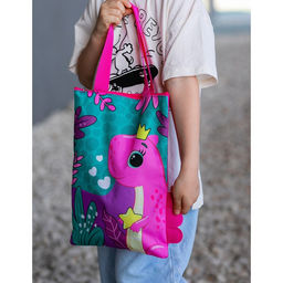 Детский сумка-шопер с допиками Динозаврик на молнии, 32*23см - NAZAMOK KIDS фото 8