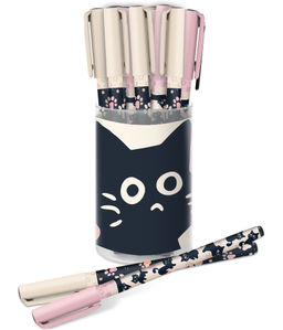 Ручка шарик. на масл. основе LOREX KIDS CAT STEPS Slim Soft Grip синий 0,5 мм ассорти кругл. корп. ultra-soft touch грип игольчатый наконе