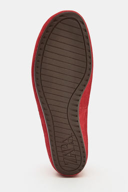 ZAPATILLA PIEL BLUCHER / Rojo
