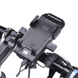 Фонарь передний COMIRON TOPHOLD ABS IPX5 2*T6 LED 500lm 3000mAh USB индикатор заряда POWER BANK 3 режима сигнал 130Дб крепление смартфона /уп 10/60/ - Галеонтрейд фото 6