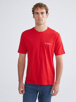 Bisiklet Yaka Atat?rk ?mzas? Bask?l? Erkek Ti??rt