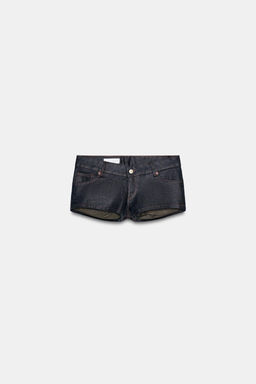 TRF HIGH-WAIST DENIM MINI SHORTS - Zara фото 10