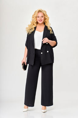 Блуза Swallow 803.2 черный+серебряный узор фото 266