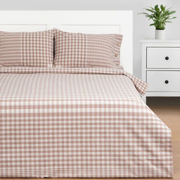 Постельное бельё Этель евро Beige cage 200х220 см,220х240 см,50х70-2шт, 100% жатый хлопок, 140 гр/м2  фото 7