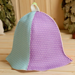 Шапка для бани детская с аппликацией цветка Цветик-семицветик, войлок - Simaland фото 2