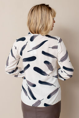 Блузка ТБ-34 перья на белом - Took a look фото 5