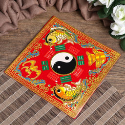 Цена за 2 шт. Салфетка денежная 17х17 см Рыбки Инь-ян - Simaland фото 2