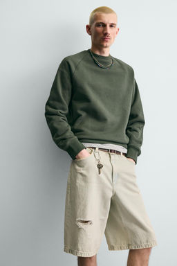 BERMUDA DENIM BAGGY FIT / Azul claro - Zara фото 6