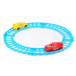 Трек (2 машинки и животные) в пакете