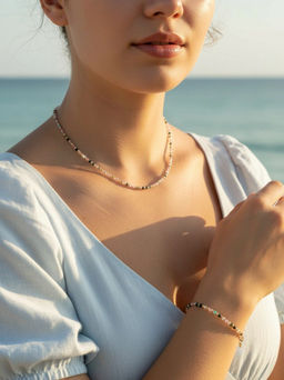 Комплект из натуральных камней и кристаллов