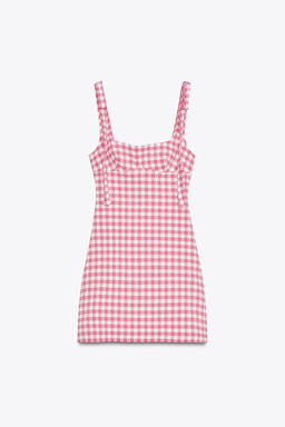 GINGHAM CHECK DRESS WITH BOWS