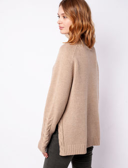 VILATTE / Свободный свитер из теплой пряжи с шерстью  фото 4