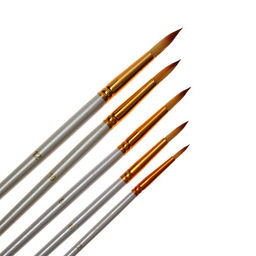 Набор кистей для рисования, синтетика, 5 штук: № 2, 6, 8, 10, 12, круглые, в блистере