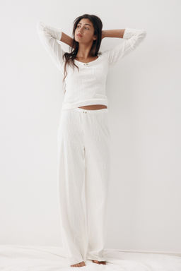 Pijama en pointelle de algod?n - H&m фото 8