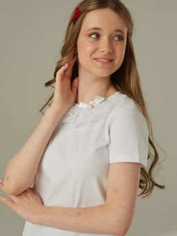 Блузка белый 181231101а - Nota bene фото 6