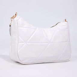 Сумка-багет на молнии, цвет белый - Simaland фото 3