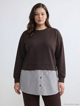 G?mlek Detayl? Kad?n Sweatshirt Tunik