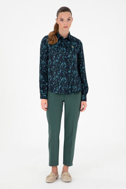 Женские темно-зеленые брюки из плотной ткани Неожиданная скидка в корзине - U.s. polo assn фото 3