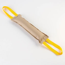 Игрушка-кусалка с 2 ручками, холща, 28 х 8 см - Пушистое счастье фото 2