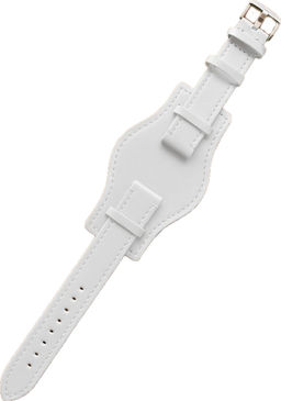Ремешок для часов натуральная кожа белый O01Xl-18white