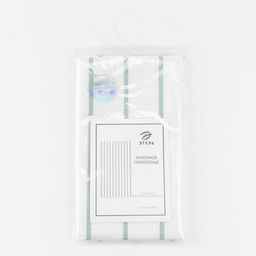 Полотенце Этель Green classic 40х70см, 100% хлопок, вафля  фото 5