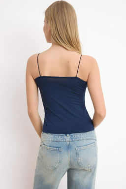 Trendyolmilla Siyah-Beyaz-Bej 3lu Paket Ask?l? Vucuda Oturan Kare Yaka Esnek Orme Atlet TWOSS24AL00054  фото 25