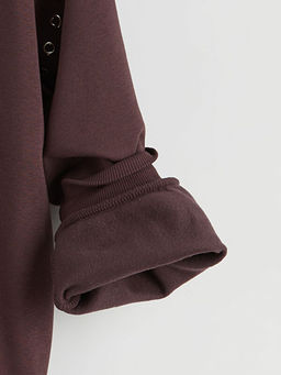 Kap??onlu K?z ?ocuk Kal?n Sweatshirt