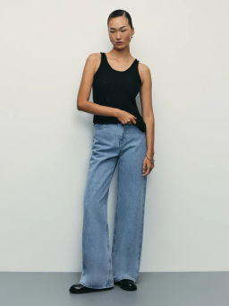 Вязаный топ из хлопка с пайетками / Zarina  фото 9