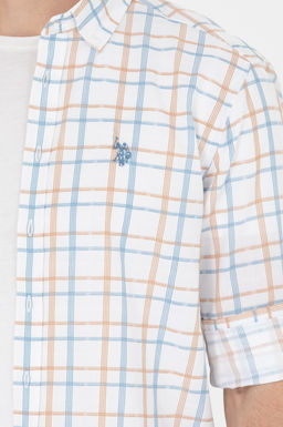 U. S. Polo Assn Мужская рубашка в клетку цвета экрю - U.s. polo assn фото 7