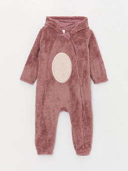 Kap??onlu Uzun Kollu Pel?? K?z Bebek Tulum