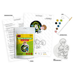 ФРЕЯ CMF-PNBM-011 Набор для раскрашивания по номерам (на магните) 15 х 10 см Петя и Волк. Бульк