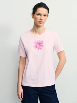 Футболка из хлопка с принтом / Zarina  фото 3