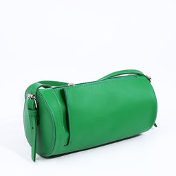 Сумка женская кросс-боди на молнии, 22×11.5×11.5 см, однотонная, зелёная