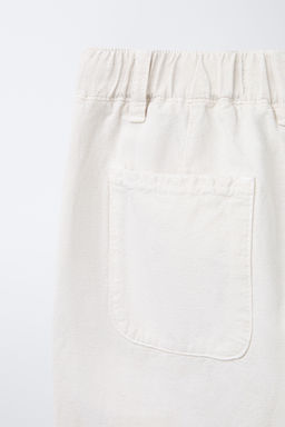 COTTON AND LINEN STRAIGHT-LEG TROUSERS - Zara фото 4