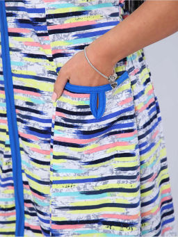 Халат женский, цвет зеленый желтый