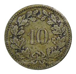 10 раппенов 1885 года Швейцария