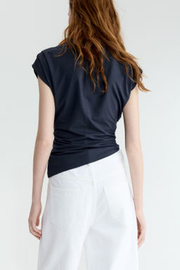 Top drapeado con escote barco - H&m фото 7
