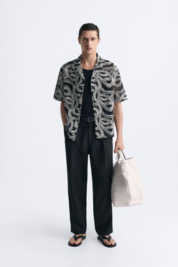 KONTRAST JACQUARD GOMLEK