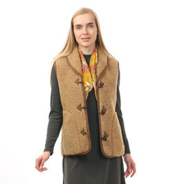 Жилет арт.1217-11/пуг.воротник ТАРА Камель