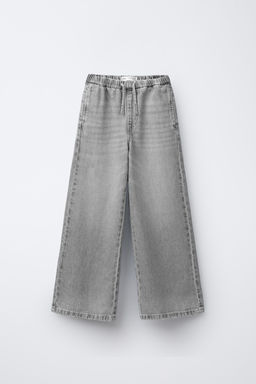 WIDE-LEG DRAWSTRING JEANS