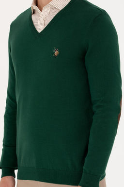 U. S. Polo Assn Мужской зеленый базовый свитер - U.s. polo assn фото 20