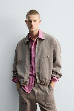 LIMITED EDITION RELAXED FIT STUDDED JACKET - Zara фото 2
