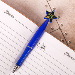 Ручка шариковая синяя паста, пластиковая со звездой Самому смелому и отважному - Artfox фото 6