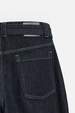 PLEATED JEANS WITH BELT - Zara фото 9