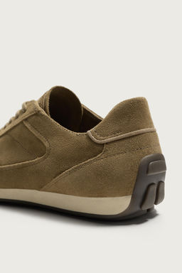ZAPATILLA PIEL CASUAL / Marr?n Arena - Zara фото 3