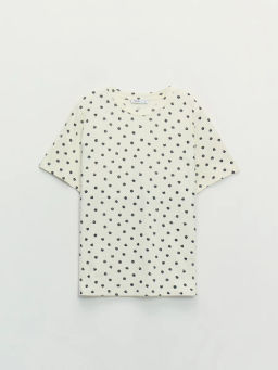 Футболка из хлопка с принтом в горошек / Zarina